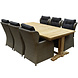 AVH-Collectie Ibiza Ares dining tuinset 240x120xH77 cm 7 delig grijs AVH-Collectie Ibiza Ares dining tuinset 240x120xH77 cm 7 delig grijs