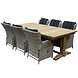AVH-Collectie Darwin Ares dining tuinset 240x120xH77 cm 7 delig verstelbaar wit AVH-Collectie Darwin Ares dining tuinset 240x120xH77 cm 7 delig verstelbaar wit