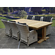 AVH-Collectie Darwin Ares dining tuinset 240x120xH77 cm 7 delig verstelbaar wit AVH-Collectie Darwin Ares dining tuinset 240x120xH77 cm 7 delig verstelbaar wit