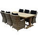 AVH-Collectie Darwin Ares dining tuinset 240x120xH77 cm 7 delig teak rotan black AVH-Collectie Darwin Ares dining tuinset 240x120xH77 cm 7 delig teak rotan black