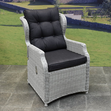 AVH-Collectie Ibiza Bergamo dining tuinset 240x100xH77 cm 7 delig wit verstelbaar AVH-Collectie Ibiza Bergamo dining tuinset 240x100xH77 cm 7 delig wit verstelbaar