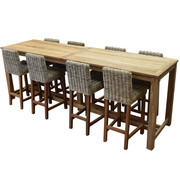 AVH-Collectie Rita barset 300x80x105 cm 9 delig rotan teak