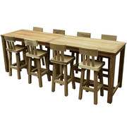 AVH-Collectie Barset 300x80xH105 9 delig teak termbasi