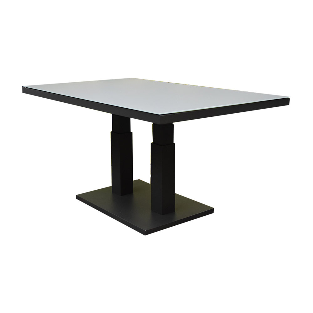 AVH-Collectie New York hoek dining loungeset 5 delig verstelbare tafel 140x85 cm antraciet aluminium