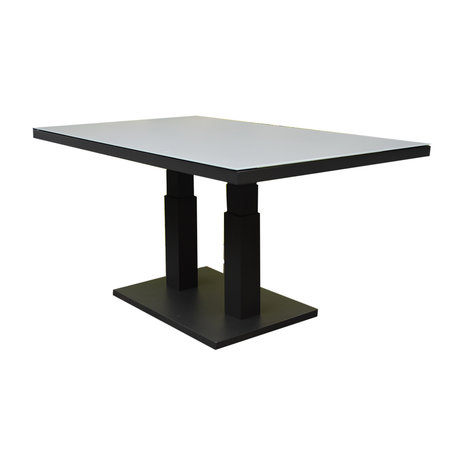 AVH-Collectie New York hoek dining loungeset 5 delig verstelbare tafel 140x85 cm antraciet aluminium