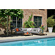 SUNS SUNS Evora chaise longue loungeset 4 delig light anthracite mixed weave/matt royal grey SUNS SUNS Evora chaise longue loungeset 4 delig light anthracite mixed weave/matt royal grey