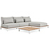 SUNS Evora chaise longue loungeset 3 delig soft grey mixed weave/matt white SUNS Evora chaise longue loungeset 3 delig soft grey mixed weave/matt white