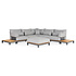 SUNS Evora hoek loungeset 9 delig light anthracite mixed weave / matt royal grey SUNS Evora hoek loungeset 9 delig light anthracite mixed weave / matt royal grey