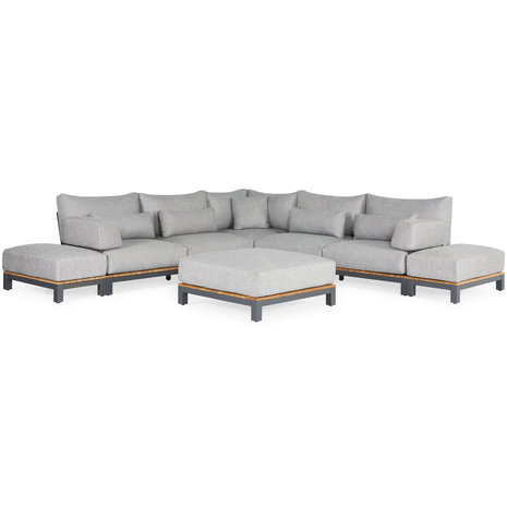 SUNS SUNS Evora hoek loungeset 11 delig light anthracite mixed weave / matt royal grey SUNS SUNS Evora hoek loungeset 11 delig light anthracite mixed weave / matt royal grey