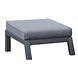 SUNS SUNS Lago voetenbank antraciet / matt royal grey aluminium SUNS SUNS Lago voetenbank antraciet / matt royal grey aluminium