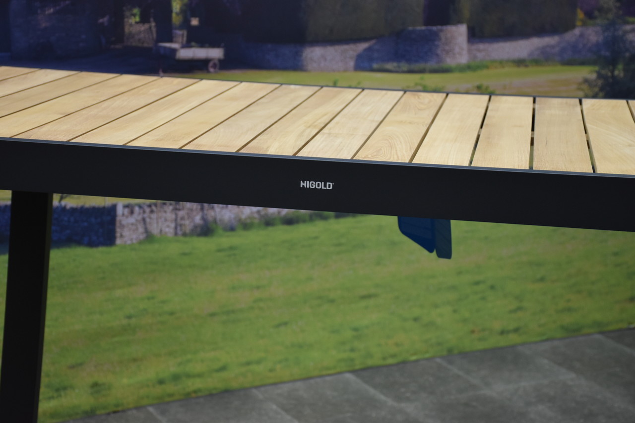 Higold York bartafel 180x82xH106,5 cm aluminium antraciet teak Higold York bartafel 180x82xH106,5 cm aluminium antraciet teak