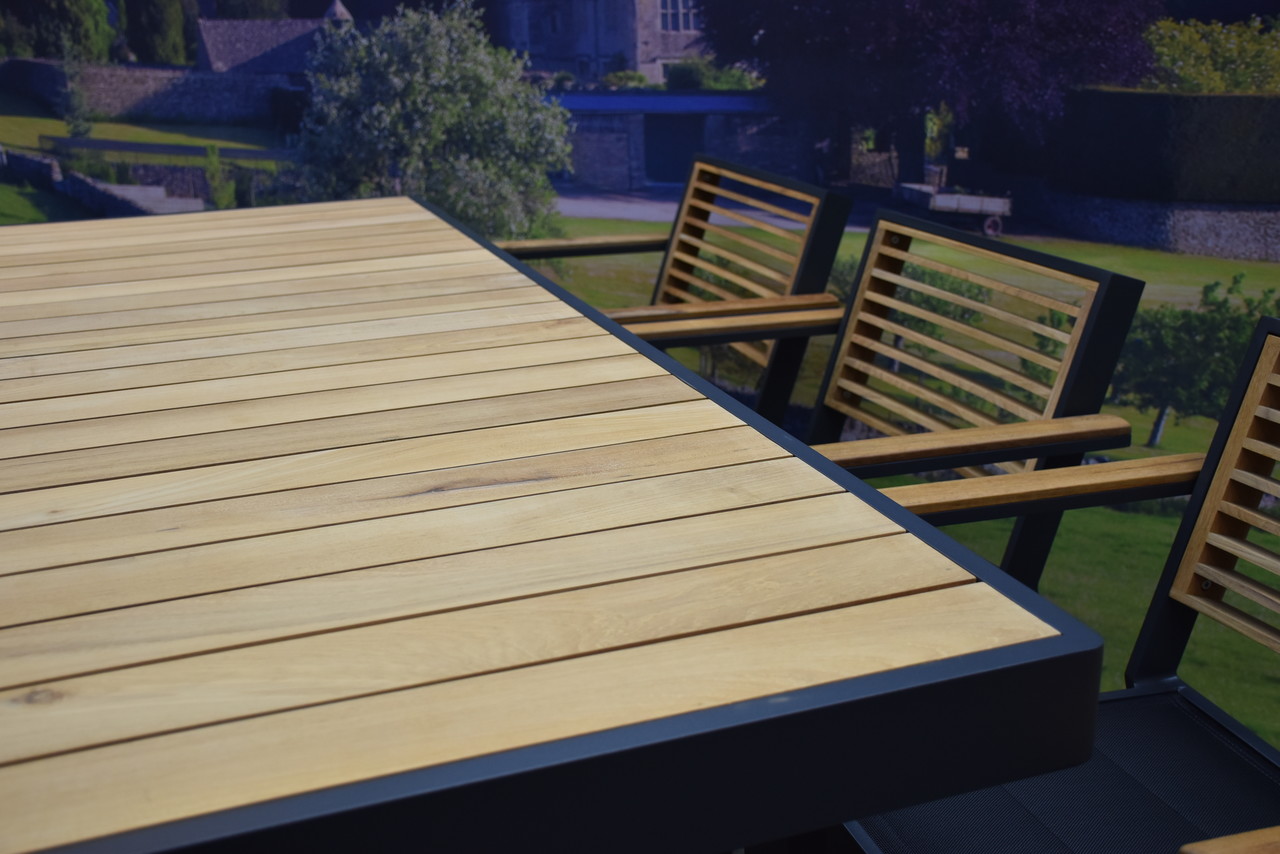 Higold York bartafel 180x82xH106,5 cm aluminium antraciet teak Higold York bartafel 180x82xH106,5 cm aluminium antraciet teak