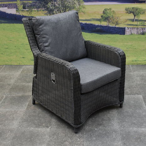 Bilbao premium dining loungeset 8 delig antraciet wicker Bilbao premium dining loungeset 8 delig antraciet wicker