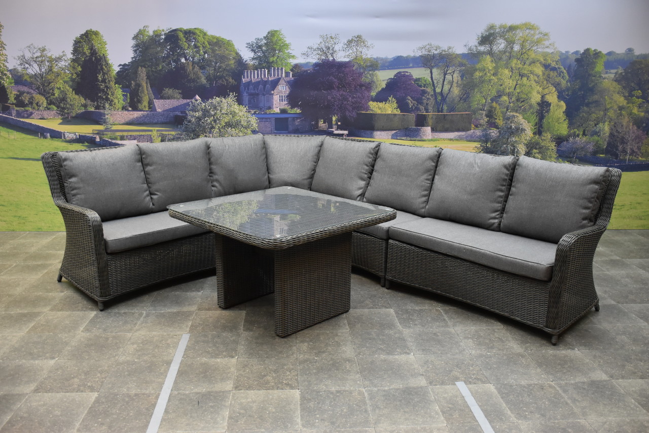 Bilbao premium dining loungeset 9 delig antraciet wicker Bilbao premium dining loungeset 9 delig antraciet wicker