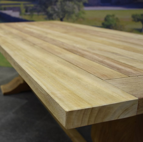 AVH-Collectie Ibiza Geneva dining tuinset 240x100xH77 cm 7 delig grijs teak AVH-Collectie Ibiza Geneva dining tuinset 240x100xH77 cm 7 delig grijs teak