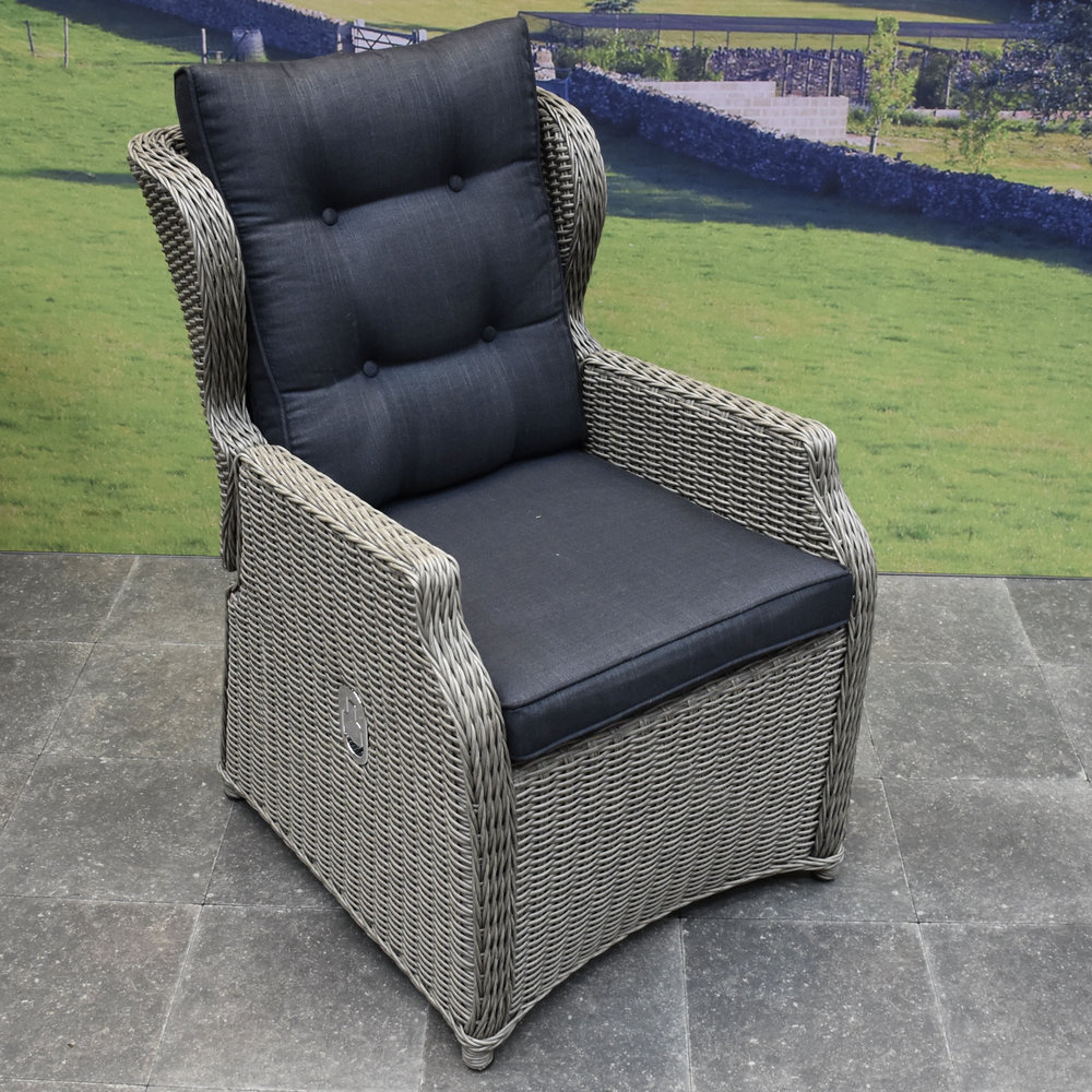 AVH-Collectie Ibiza XL dining tuinstoel verstelbaar grijs AVH-Collectie Ibiza XL dining tuinstoel verstelbaar grijs