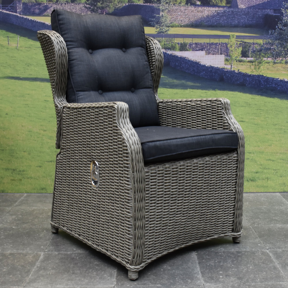 AVH-Collectie Ibiza XL dining tuinstoel verstelbaar grijs AVH-Collectie Ibiza XL dining tuinstoel verstelbaar grijs