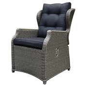 AVH-Collectie Ibiza XL dining tuinstoel verstelbaar grijs