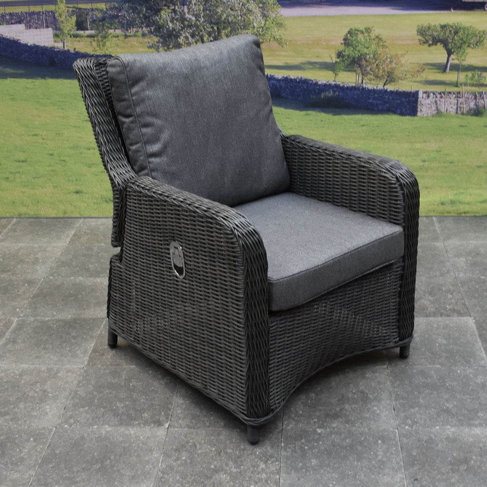 Bilbao Premium dining hoek loungeset 6 delig verstelbaar antraciet wicker Bilbao Premium dining hoek loungeset 6 delig verstelbaar antraciet wicker