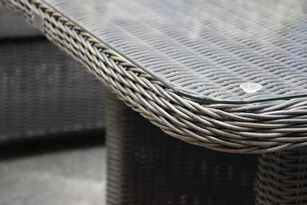 Bilbao Premium dining hoek loungeset 7 delig verstelbaar antraciet wicker Bilbao Premium dining hoek loungeset 7 delig verstelbaar antraciet wicker