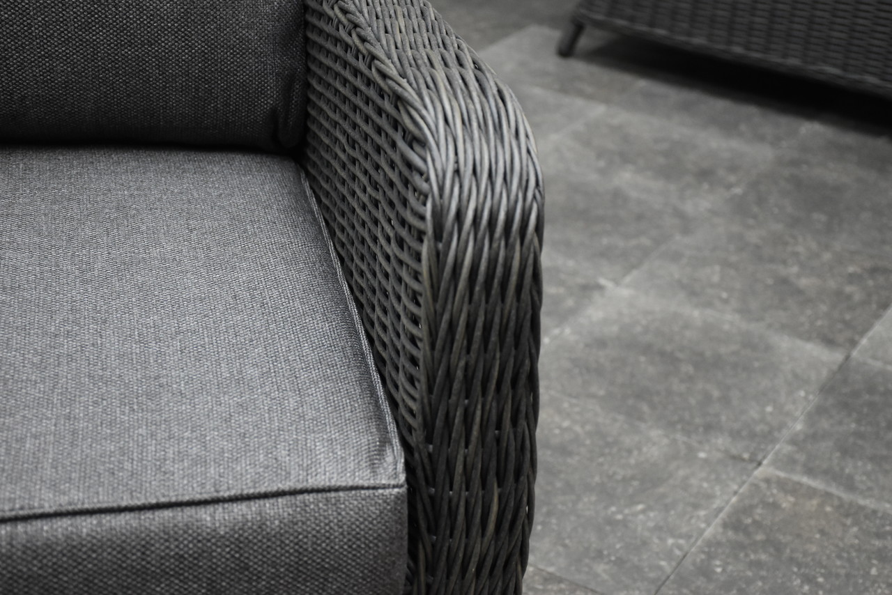 Bilbao premium dining hoek loungeset 5 delig antraciet wicker Bilbao premium dining hoek loungeset 5 delig antraciet wicker