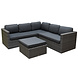 AVH-Collectie Sahara hoek loungeset 4 delig antraciet wicker AVH-Collectie Sahara hoek loungeset 4 delig antraciet wicker