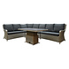 AVH-Collectie Bilbao dining hoek loungeset 7 delig grijs verstelbare tafel AVH-Collectie Bilbao dining hoek loungeset 7 delig grijs verstelbare tafel