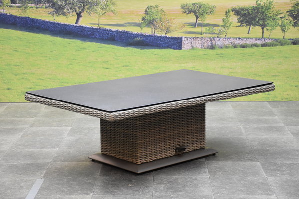 AVH-Collectie Bilbao dining hoek loungeset 6 delig grijs verstelbare tafel AVH-Collectie Bilbao dining hoek loungeset 6 delig grijs verstelbare tafel