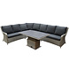AVH-Collectie Bilbao dining hoek loungeset 9 delig grijs verstelbare tafel AVH-Collectie Bilbao dining hoek loungeset 9 delig grijs verstelbare tafel