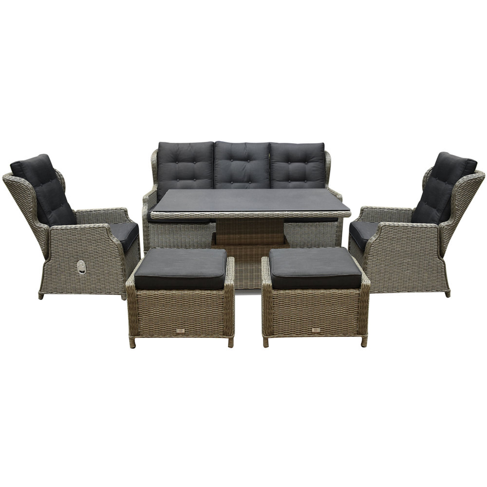 AVH-Collectie Ibiza stoel bank dining loungeset 6 delig grijs met verstelbare tafel AVH-Collectie Ibiza stoel bank dining loungeset 6 delig grijs met verstelbare tafel