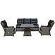 AVH-Collectie Ibiza stoel bank dining loungeset 4 delig grijs met verstelbare tafel AVH-Collectie Ibiza stoel bank dining loungeset 4 delig grijs met verstelbare tafel