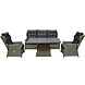 AVH-Collectie Ibiza stoel bank dining loungeset 4 delig grijs met verstelbare tafel AVH-Collectie Ibiza stoel bank dining loungeset 4 delig grijs met verstelbare tafel