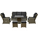 AVH-Collectie Ibiza XL stoel bank dining loungeset 6 delig grijs met verstelbare tafel vierkant AVH-Collectie Ibiza XL stoel bank dining loungeset 6 delig grijs met verstelbare tafel vierkant