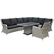AVH-Collectie Bilbao dining hoek loungeset 6 delig wit verstelbare tafel AVH-Collectie Bilbao dining hoek loungeset 6 delig wit verstelbare tafel