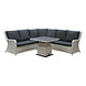 AVH-Collectie Bilbao dining hoek loungeset 6 delig wit verstelbare tafel AVH-Collectie Bilbao dining hoek loungeset 6 delig wit verstelbare tafel