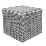 AVH-Collectie Toscane bijzettafel 50x50xH45 cm wit grijs AVH-Collectie Toscane bijzettafel 50x50xH45 cm wit grijs