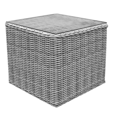 AVH-Collectie Toscane bijzettafel 50x50xH45 cm wit grijs AVH-Collectie Toscane bijzettafel 50x50xH45 cm wit grijs