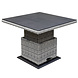 AVH-Collectie Miami lounge-diningtafel 90x90xH45-65 cm in hoogte verstelbaar wit grijs AVH-Collectie Miami lounge-diningtafel 90x90xH45-65 cm in hoogte verstelbaar wit grijs