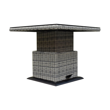 AVH-Collectie Miami lounge-diningtafel 90x90xH47-71 cm in hoogte verstelbaar wit grijs AVH-Collectie Miami lounge-diningtafel 90x90xH47-71 cm in hoogte verstelbaar wit grijs