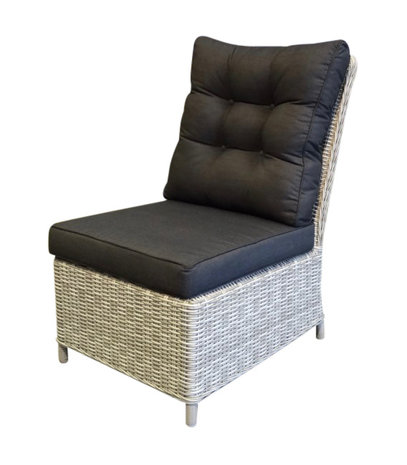 AVH-Collectie Ibiza hoek loungeset 4 delig verstelbaar wit grijs AVH-Collectie Ibiza hoek loungeset 4 delig verstelbaar wit grijs