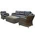 Barakaldo stoel bank loungeset 4 delig bruin grijs wicker Barakaldo stoel bank loungeset 4 delig bruin grijs wicker
