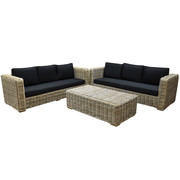 AVH-Collectie Nissah bank loungeset 3-delig rotan