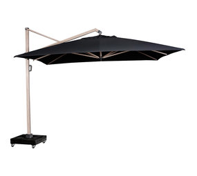 Platinum Icon premium zweefparasol 400x300 cm oak mast faded black