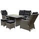 AVH-Collectie Ibiza XL stoel-bank loungeset 6-delig verstelbaar grijs AVH-Collectie Ibiza XL stoel-bank loungeset 6-delig verstelbaar grijs
