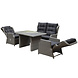 AVH-Collectie Ibiza stoel-bank loungeset 4-delig verstelbaar grijs AVH-Collectie Ibiza stoel-bank loungeset 4-delig verstelbaar grijs