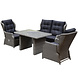 AVH-Collectie Ibiza stoel-bank loungeset 4-delig verstelbaar grijs AVH-Collectie Ibiza stoel-bank loungeset 4-delig verstelbaar grijs