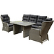 AVH-Collectie Ibiza XL stoel-bank loungeset 4-delig verstelbaar grijs AVH-Collectie Ibiza XL stoel-bank loungeset 4-delig verstelbaar grijs