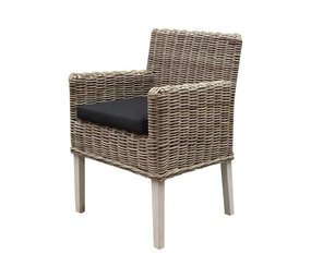 Reyhan dining naturel rotan - black - AVH Outdoor Tuinmeubelen