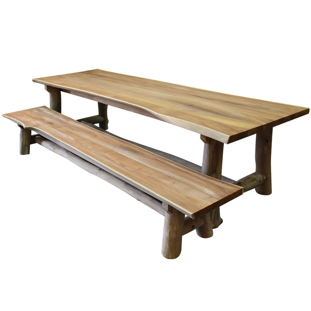 AVH-Collectie Pearl dining tuinset 300x100xH77,5 teak 2 delig