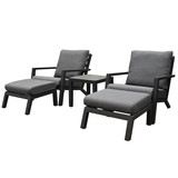 AVH-Collectie Malaga lounge balkonset 5 delig antraciet aluminium AVH-Collectie Malaga lounge balkonset 5 delig antraciet aluminium